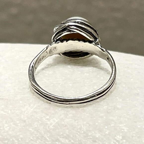 Women's 925 Sterling Silver Nickel and Lead-Free Fresh Water Pearl Ring - Picture 4 of 15